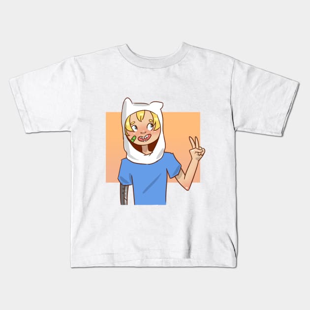 Finn the Human Kids T-Shirt by piratesPencil